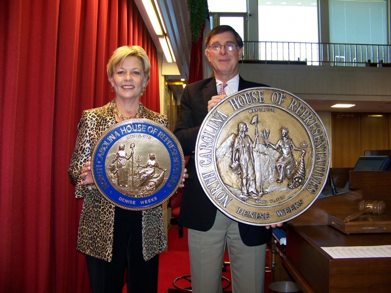 Denise Weeks, Chief Clerk of the North Carolina House of Representatives and Robert Huff.